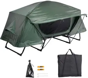 Singolo 1 persona portatile fuori terra popup sacco a pelo di campeggio pieghevole per esterni tenda letto