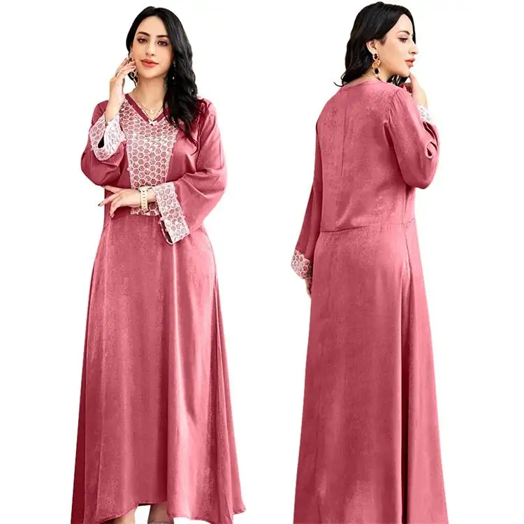 Kebaya-vestido musulmán marroquí para mujer, ropa floral islámica, jalabiya, caftán marroquí, caftán egipcio, novedad