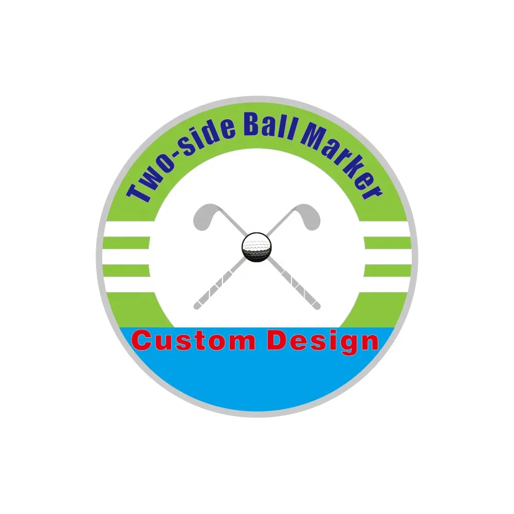Doppelseitiger Custom Logo Golfball marker
