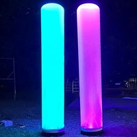 Colonne lumineuse LED colorée de 3m pour discothèque, publicité, décoration d'événement, éclairage, ballon, pilier gonflable pour fête