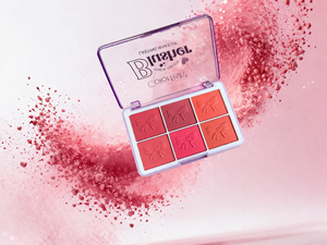 Paleta de Rubor de 6 Colores con Relieve de Lazo, Rubor Facial Mate y Brillante de Larga Duración, Kit de Maquillaje con <span class=keywords><strong>Brocha</strong></span>, Apto para Todo Tipo de Piel - Product Image 2