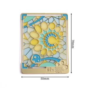 Imán para Refrigerador con Logotipo Grabado, Forma Rectangular, Color Amarillo, en Promoción - Product Image 3