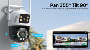 Cámara PTZ <span class=keywords><strong>ICSEE</strong></span>, Cámara IP Wifi, Pantalla Dual, Seguimiento Automático, Protección de Seguridad Inalámbrica, Cámara de Vigilancia CCTV con 4K 8MP HD - Product Image 4