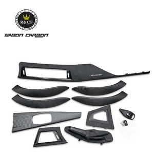 Ensemble de garnitures intérieures pour tableau de bord en fibre de carbone mate <span class=keywords><strong>Alcantara</strong></span>, 10 pièces, pour <span class=keywords><strong>BMW</strong></span> F30/F32/F33/F36 Série 4, conduite à gauche - Product Image 1