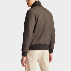<span class=keywords><strong>Giacca</strong></span> Bomber in <span class=keywords><strong>pelle</strong></span> stile Casual con Logo personalizzato <span class=keywords><strong>camicia</strong></span> a maniche lunghe con cerniera per tasche invernali a spessore sottile - Product Image 2