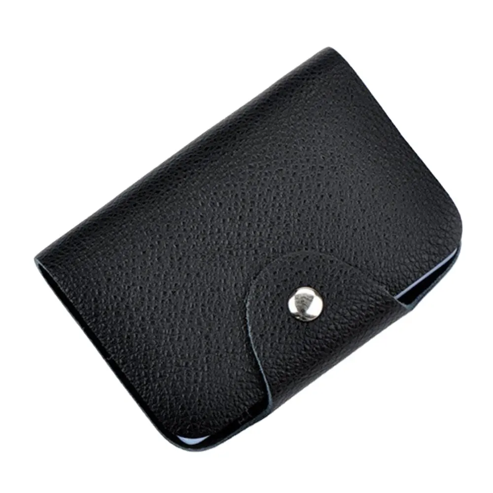 Erkek cüzdan kart cüzdan çok-kart çantası vaka düz renk imitasyon deri kart paketi para klip