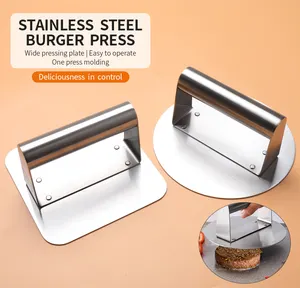 Et ve kümes hayvanları araçları için paslanmaz çelik şut Burger presi Hamburger Patty Maker