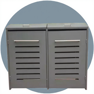 Tùy chỉnh ngoài trời thép mạ kẽm đôi chất thải <span class=keywords><strong>bin</strong></span> thiết kế mới với khóa cửa công suất lớn có thể tái chế phân loại tái chế Thùng - Product Image 6
