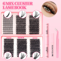 Faux cils synthétiques faits main pour maquillage et beauté, 60 rangées, pointus, effet fée, nouveaux, DIY, segmentés, 100D, logo personnalisé