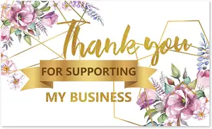 <strong>Mini</strong> Luxury Black <strong>Envelope</strong> and Cute Small Pink Rose Gold Foil Custom Impression Printing Business Customer Insert Thank You Card - Product Image 4