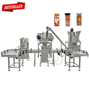 Automatic 30g Small Spice Chili Detergent Milk Powder Filler / Bottle Weighing Fill Dry Powder Filling Machine