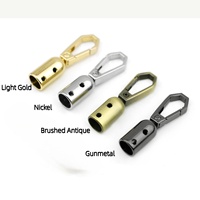 Mousqueton d'extrémité de cordon en alliage de zinc de 8 mm avec connecteur tubulaire pour sangle de sac et accessoires de maroquinerie