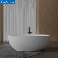 Baignoire autoportante de luxe moderne en pierre artificielle, écologique, pour villa, appartement, hôtel, maison