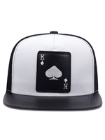 Casquette Snapback Poker Spade a K pour Hommes, Casquette de Baseball en Cuir à Visière Plate Style Hip Hop, Chapeaux Streetwear Personnalisables pour Hommes et Femmes