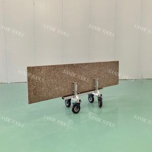 Chariot d'installation de comptoir en aluminium de vente SANDE avec chariot mobile en pierre de granit à 4 roues - Product Image 3