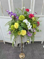 Boule de fleurs artificielles en soie rose, décoration de mariage, boule de fleurs de rose, centre de table de mariage, décoration de boule de fleurs de rose blanche et rose