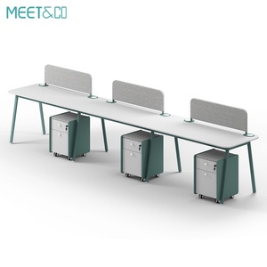 Luxury Modern Office Modular Workstation Desk 4-8 Person Seater Stylish Office Furniture Staff Partition for Office Building - Product Image 6