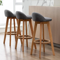 Chaise de Bar en bois économique pratique personnalisée de haute qualité avec rembourrage en tissu chaise de Bar haute tabourets chaises de Bar cuisine