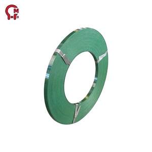 Bande d'acier peinte verte HLM, bande de cerclage en acier haute dureté pour le renforcement du <span class=keywords><strong>béton</strong></span>, résiste aux bords vifs et aux fissures - Product Image 1