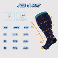 Chaussettes de compression personnalisées grande taille pour mollets larges, en nylon, hauteur genou, respirantes, pour la course, le fitness, les voyages, hommes et femmes, vente en gros