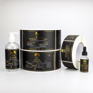 Etiqueta Rectangular Autoadhesiva para Envase de Sol Forge Hair Scalp Revival Mist, con Estampado Dorado - Product Image 2