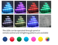 Lumière LED artistique pour piscine, mur de rideau carré, cascade, sortie, spa, douche extérieure, descente d'eau, lumière