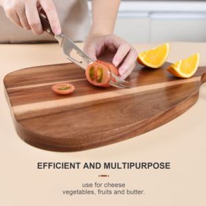 Couteau à fromage New Look Couteau à fromage dentelé de 5.5 pouces Couteau à <span class=keywords><strong>tomate</strong></span> au beurre à 3 trous avec manche en bois de noyer noir - Product Image 5