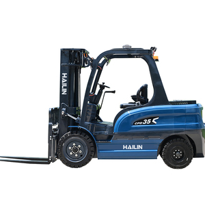 Carretilla elevadora eléctrica certificada CE, batería de litio, capacidad de 4 toneladas, 6 metros, altura de elevación, 800mm, 1200mm, distancia central de carga media - Product Image 2