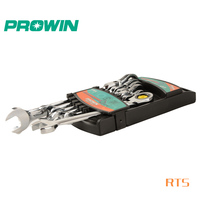 PROWIN Jeu de clés à cliquet combinées magiques 7 pièces en CRV de haute qualité pour écrous à ouverture rapide