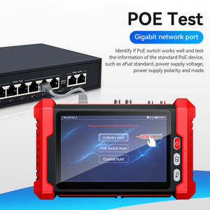 Analizador de Cámaras <span class=keywords><strong>IP</strong></span> NF-IPC728HSO de 8 Pulgadas Full HD con Pantalla Táctil, Puerto PoE Gigabit Dual, Diagnóstico de Cable HDMI TDR y Fibra Óptica - Product Image 4