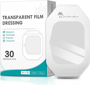 YOJO Pansement IV adhésif en PU transparent, imperméable et respirant, stérile, certifié CE, 10x12cm, pour la natation - Product Image 1