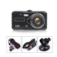 Vente en gros 4 pouces IPS écran tactile voiture boîte noire 1080P Full HD DVR caméra de bord à double objectif avec enregistrement en boucle pour les voitures