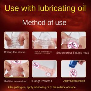 Préservatif en silicone réutilisable à picots pour hommes - Design <span class=keywords><strong>extra</strong></span> <span class=keywords><strong>large</strong></span> à picots pour allonger et stimuler, texture audacieuse pour usage adulte - Product Image 4