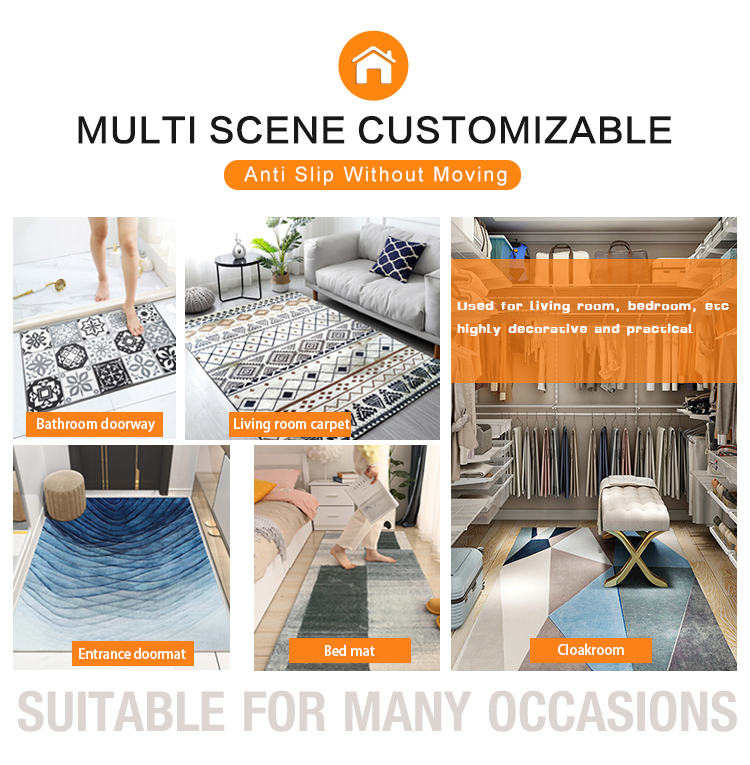 Self-adhesive area rug kitchen rug for home (图6)