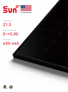 Panel Solar Monocristalino SUNPLUS 445W Negro Tipo N, Diseño Bifacial de Doble Vidrio, 21.2% de Eficiencia, para Proyectos Residenciales - Product Image 2