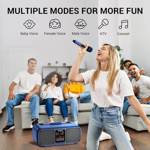 Hệ thống micro cầm tay UHF chuyên nghiệp TONOR K9, ghi hình video, dành cho máy karaoke, tích hợp loa và Bluetooth - Product Image 6