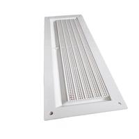 Grille de ventilation en plastique blanc avec filtre anti-insectes, taille 260*90, épaisseur 7mm, durable, installation facile pour conduits de bâtiments de bureaux