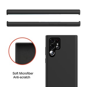 Étui de téléphone en Silicone liquide pour <span class=keywords><strong>Samsung</strong></span> <span class=keywords><strong>S22</strong></span> Ultra étui antichoc en Silicone épais étui de téléphone portable avec doublure en microfibre - Product Image 5