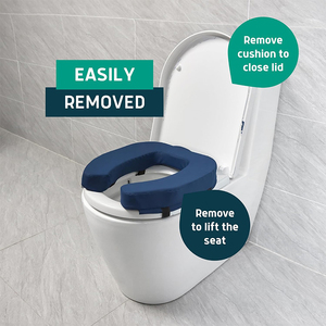 Cojín de asiento de inodoro SUREWALHOME, cojín portátil para sentarse, espuma de alta densidad para una mayor comodidad, elevación, cojín de fácil limpieza - Product Image 4
