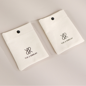 Natural Linen Snap Button Jewelry <strong>Jewellery</strong> Pouch Biodegradable Hessian Bag for Boutique Store <strong>Etsy</strong> Seller Small MOQ - Product Image 2