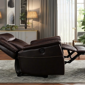 Kimo Elektrische Single <span class=keywords><strong>Sofa</strong></span> Modern Design Lederen Of Echt Lederen Vrijetijdsstoel Met Uitschuifbare Fauteuil Voor Thuis Balkon Gebruik - Product Image 5
