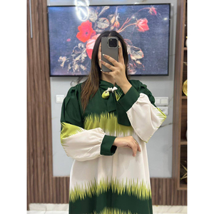 เดรสยาวทรงโคลช ผ้าเครปพรีเมียม เบาสบาย ระบายอากาศดี ไร้ตะเข็บ เหมาะสำหรับฤดูร้อนและฤดูใบไม้ร่วง ดีไซน์ผูกด้านข้าง สวยสง่า พลิ้วไหว สำหรับผู้หญิง - Product Image 4
