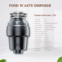 Broyeur de déchets alimentaires continu manuel en acier inoxydable 220V, compacteur de déchets, technologie silencieuse, classe d'efficacité énergétique, garantie 3 ans