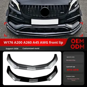 Veidt Auto Parts Nuevo 2013-2018 Clase A W176 <span class=keywords><strong>A180</strong></span> A200 <span class=keywords><strong>A45</strong></span> para Amg Parachoques delantero Labio Bolt-On Piezas de modificación para mercedes-benz - Product Image 6
