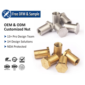 M2 M3 M4 M5 tùy chỉnh đinh tán H59 <span class=keywords><strong>Brass</strong></span> lỗ mù Stud rỗng Thùng <span class=keywords><strong>Hex</strong></span> đầu titan nữ vít Nut cho dao đồ nội thất - Product Image 1