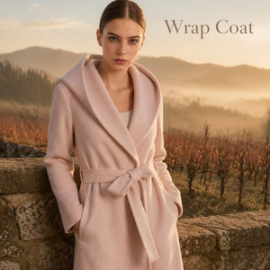 PRETTY STEPS <span class=keywords><strong>Manteau</strong></span> <span class=keywords><strong>long</strong></span> beige en laine tissée respirante pour <span class=keywords><strong>femme</strong></span>, avec ceinture, col châle, vêtement d'extérieur d'hiver à <span class=keywords><strong>capuche</strong></span>, style décontracté - Product Image 1