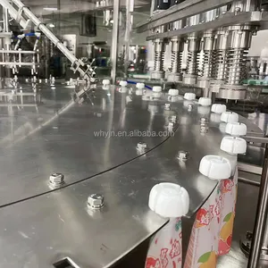 2 4 6 Heads Hydrogen Mineral Water Fruit Juice Spout Nozzle Pouch Filling Capping Packing Machine