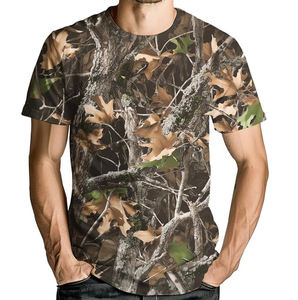 Camisetas Ligeras y Transpirables para Hombre, para Caza de Verano, 100% Poliéster, Secado Rápido, Estampado Personalizado, Corte Regular, Alta Calidad - Product Image 1