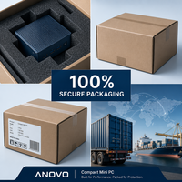 Mini PC industriel intégré sans ventilateur robuste avec boîtier en alliage d'aluminium 24/7 opérationnel Stock d'entrée 12-36V DC disponible