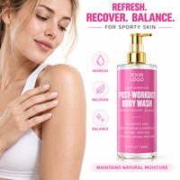 Gel Douche Sportif Hydratant et Rafraîchissant Post-Entraînement pour Femme, Nettoyant Corporel Anti-Transpiration et Anti-Odeur, Marque Blanche